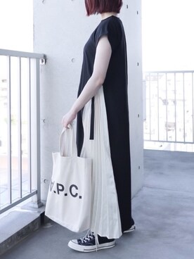 「A.P.C.」｜「アイテム（その他）」を使った、ちぃーさん（レディース・161cm）の春コーディネート