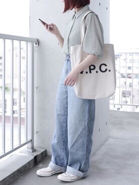 「シースルー」｜「アイテム（福袋/福箱）」を使った、ちぃーさん（レディース・161cm）の春コーディネート