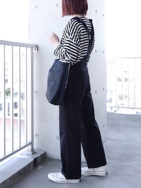 「ct70」｜「アイテム（サロペット/オーバーオール）」を使った、ちぃーさん（レディース・161cm）の春コーディネート