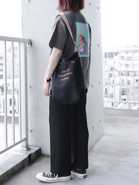 「アートTシャツ」｜「アイテム（福袋/福箱）」を使った、ちぃーさん（レディース・161cm）の夏コーディネート