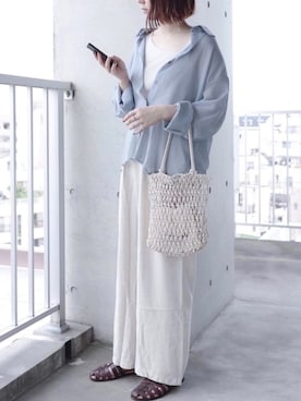 「Happy John（ハッピージョン）のアイテム（パンツ）」を使った、ちぃーさん（レディース・161cm）の夏コーディネート