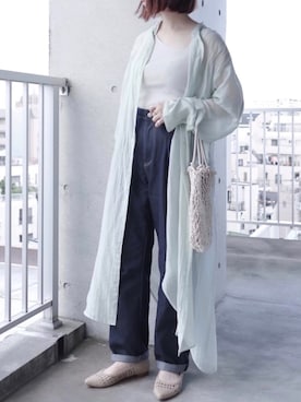 「シースルー」｜「アイテム（福袋/福箱）」を使った、ちぃーさん（レディース・161cm）の夏コーディネート