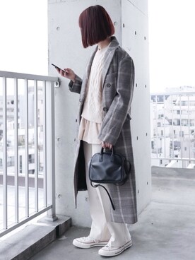 「DHOLIC STYLE（ディーホリックスタイル）のアイテム（その他アウター）」を使った、ちぃーさん（レディース・161cm）の冬コーディネート