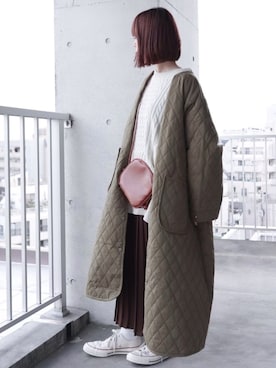 「Libra Cue（リブラ キュー）のアイテム（その他アウター）」を使った、ちぃーさん（レディース・161cm）の冬コーディネート