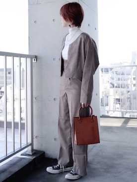 「Happy John（ハッピージョン）のアイテム（ブルゾン）」を使った、ちぃーさん（レディース・161cm）の冬コーディネート