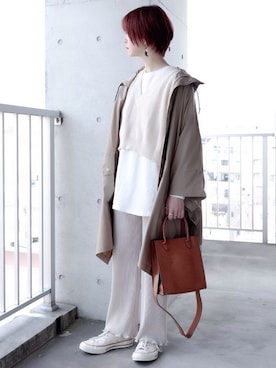 「春めきシューズ」｜「アイテム（その他アウター）」を使った、ちぃーさん（レディース・161cm）の春コーディネート