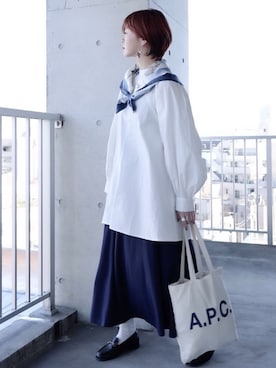 「INTER FACTORY（インターファクトリー）のアイテム（スカート）」を使った、ちぃーさん（レディース・161cm）の春コーディネート