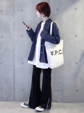 「Happy John（ハッピージョン）のアイテム（パンツ）」を使った、ちぃーさん（レディース・161cm）の春コーディネート