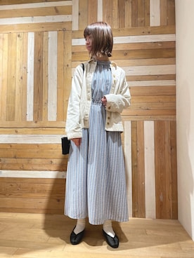 「POU DOU DOU（プードゥドゥ）のアイテム（ジャケット/アウター）」を使った、kitaさん（レディース・157cm）の春コーディネート