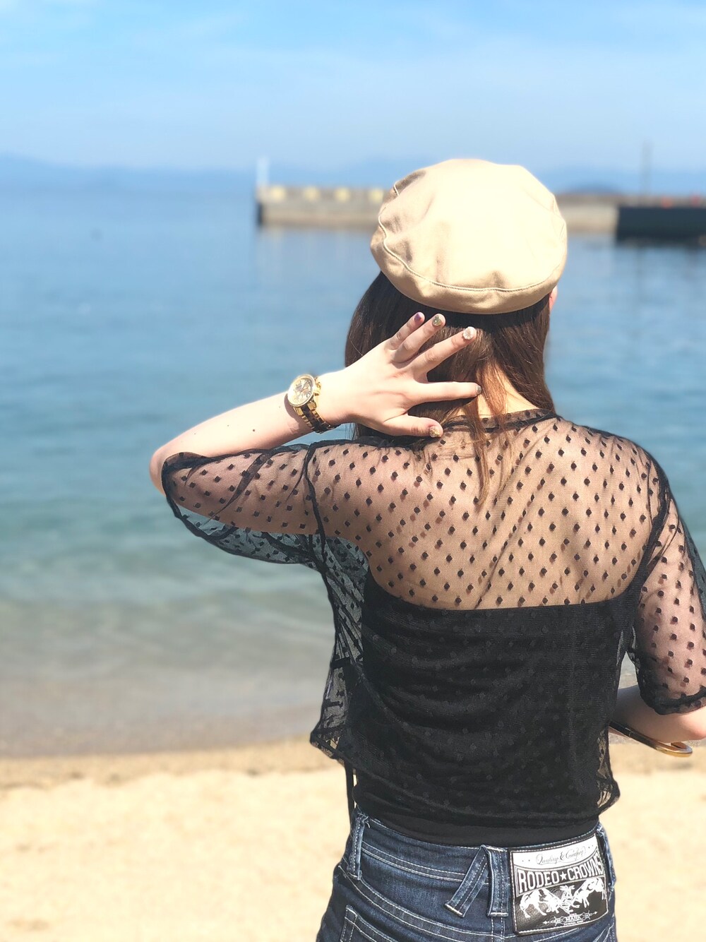 「MURUAのアイテム（その他トップス、ブラック系）」を使った、moekaさん（レディース・160cm）の秋コーディネートの1枚目の写真