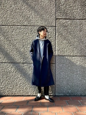 「コーディネート」｜「アイテム（トレンチコート）」を使った、shuuuut510さん（メンズ・179cm）の冬コーディネート