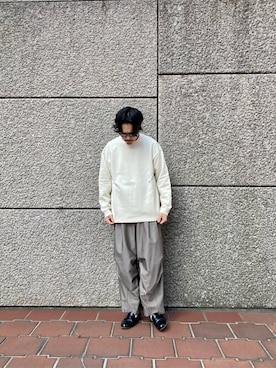 「アイテム（カーゴパンツ、グレー系）」を使った、shuuuut510さん（メンズ・179cm）の春コーディネート