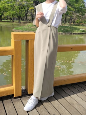 「CLANE（クラネ）のアイテム（オールインワン・サロペット）」を使った、miyu.kさん（レディース・160cm）の春コーディネート
