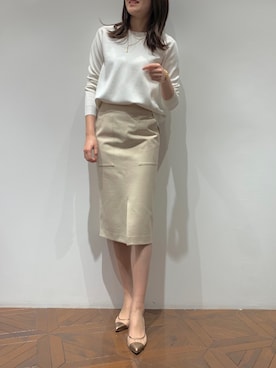 「Luca Grossi（ルーカグロッシ）のアイテム（パンプス）」を使った、IWAMOTOさん（レディース・171cm）の春コーディネート