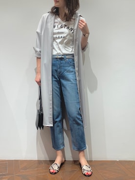 「Luca Grossi（ルーカグロッシ）のアイテム」を使った、IWAMOTOさん（レディース・171cm）の春コーディネート