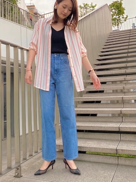 「Luca Grossi（ルーカグロッシ）のアイテム（パンプス）」を使った、IWAMOTOさん（レディース・171cm）の春コーディネート