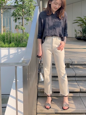 「YAHKI（ヤーキ）のアイテム」を使った、IWAMOTOさん（レディース・171cm）の春コーディネート