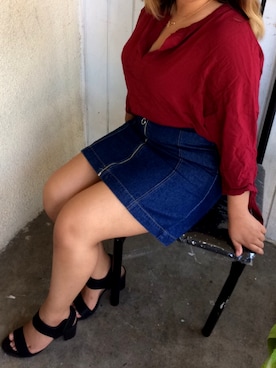 「SODAのアイテム」を使った、Sandi さん（レディース・147cm）の夏コーディネート