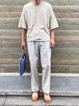 「CLANE（クラネ）のアイテム（パンツ）」を使った、けんごさん（メンズ・175cm）の夏コーディネート