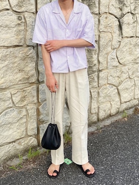 「CLANE（クラネ）のアイテム（パンツ）」を使った、けんごさん（メンズ・175cm）の夏コーディネート