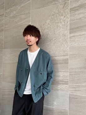 「PUBLIC TOKYO（パブリックトウキョウ）のアイテム（ジャケット/アウター、ブルー系）」を使った、keitomomuraさん（メンズ・166cm）の春コーディネート