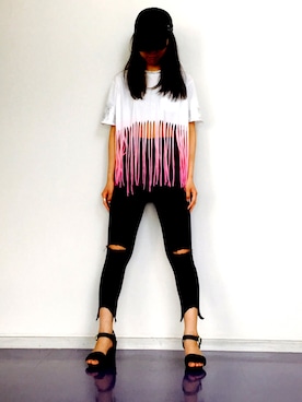 「BODY WILD（ボディーワイルド）のアイテム（トップス）」を使った、hirotaさん（レディース・166cm）の春コーディネート