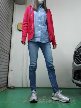 「WEAR」｜「アイテム（ジャケット/アウター）」を使った、真友さん（レディース・162cm）の冬コーディネート