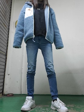 「大阪」｜「アイテム（ブルゾン）」を使った、真友さん（レディース・162cm）の春コーディネート