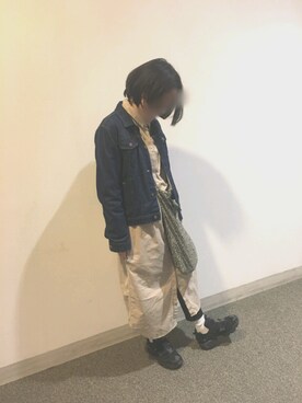 「平成最後のWEARISTAセンバツ」｜「アイテム（シャツワンピース）」を使った、ぽんずさん（レディース・155cm）の春コーディネート
