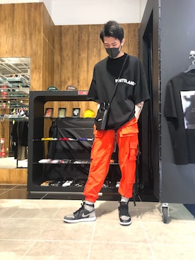 「WHITELAND（ホワイトランド）のアイテム（Tシャツ/カットソー）」を使った、kokoroさん（メンズ・180cm）の夏コーディネート