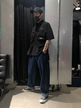 「11 by Boris Bidjan Saberi （ ボリスビジャンサベリ）の11byBorisBidjanSaberi/イレブンバイボリスビジャンサベリ/CAP 39THIRTY/キャップ/ニューエラキャップ（キャップ）」を使った、kokoroさん（メンズ・180cm）の夏コーディネート