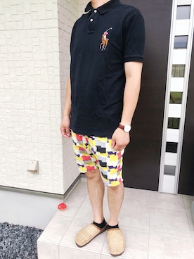 「MACKDADDY（マックダディー）のアイテム（その他パンツ）」を使った、sotorichさん（メンズ・176cm）の夏コーディネート