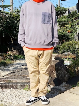 「MACKDADDY（マックダディー）のアイテム（パンツ）」を使った、sotorichさん（メンズ・176cm）の秋コーディネート