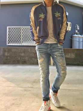 「Avail（アベイル）のアイテム（その他アウター）」を使った、YUSUKE_PITTさん（メンズ・173cm）の春コーディネート