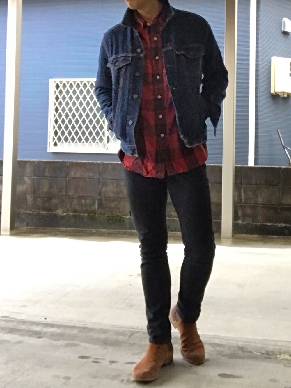 「BEAUTY&YOUTH UNITED ARROWSのアイテム（ブーツ、ブラウン系）」を使った、YUSUKE_PITTさん（メンズ・173cm）の冬コーディネートの1枚目の写真