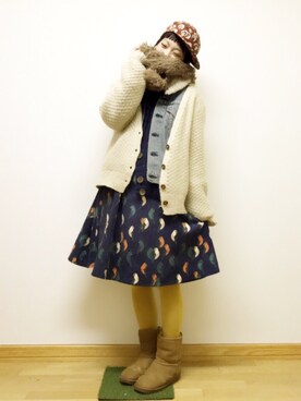 「SNOWPY（スノウピー）のアイテム」を使った、ワンダーねこビールさん（レディース・162cm）の春コーディネート