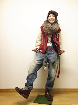 「SNOWPY（スノウピー）のアイテム」を使った、ワンダーねこビールさん（レディース・162cm）の春コーディネート