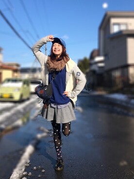 「SNOWPY（スノウピー）のアイテム」を使った、ワンダーねこビールさん（レディース・162cm）の秋コーディネート