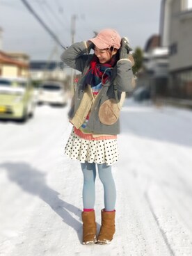 「SNOWPY（スノウピー）のアイテム」を使った、ワンダーねこビールさん（レディース・162cm）の秋コーディネート