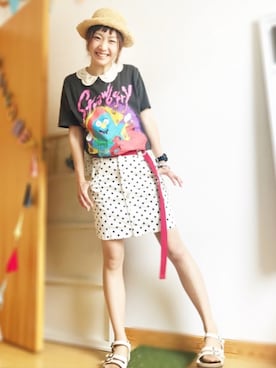 ワンダーねこビールさん（レディース・162cm）の夏コーディネート