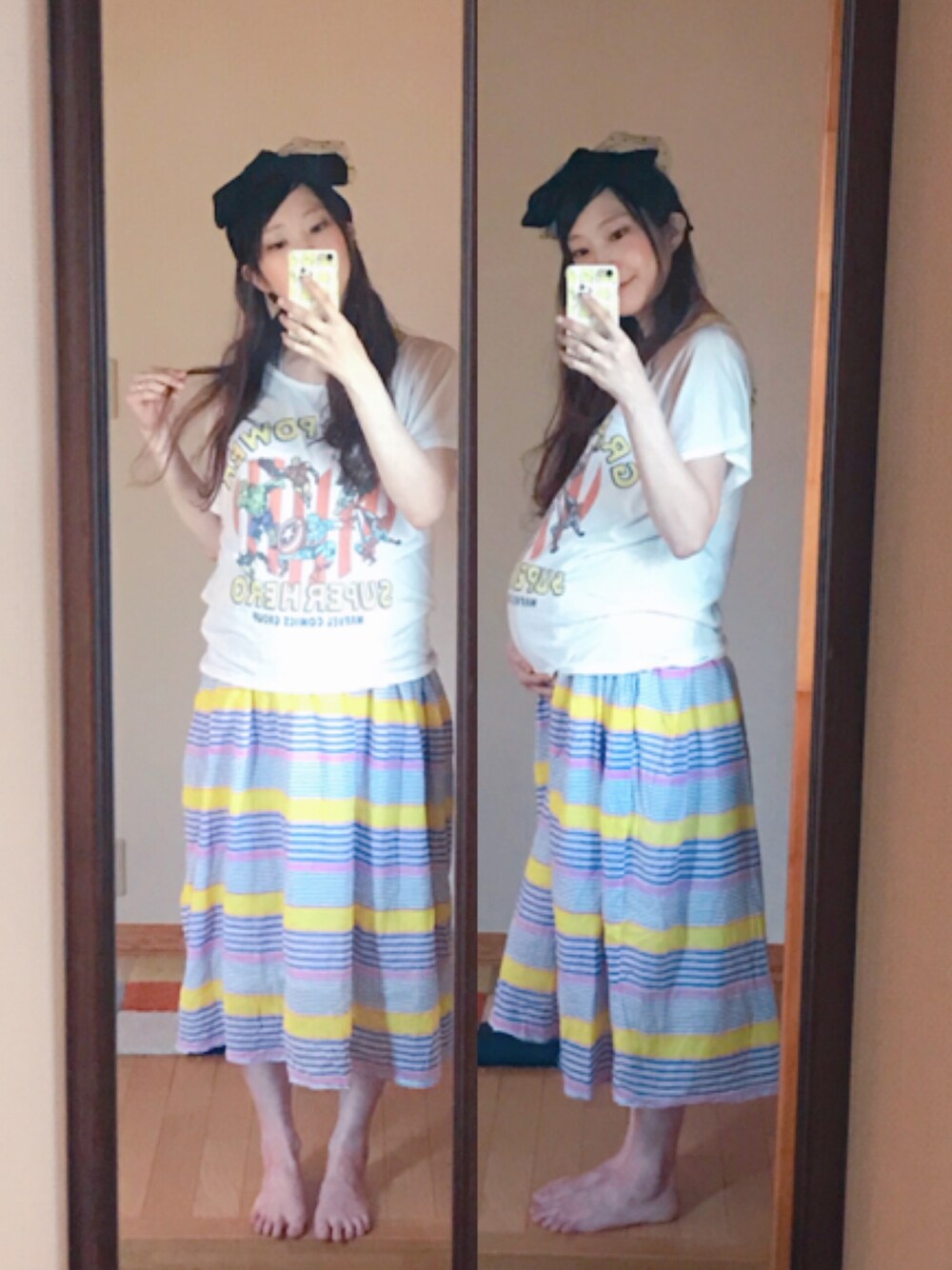 「ロングワンピのアイテム（ワンピース、その他）」を使った、ワンダーねこビールさん（レディース・162cm）の夏コーディネートの1枚目の写真