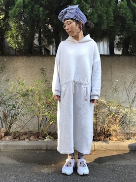 「sneeuw（スニュウ）のアイテム（ワンピース/ドレス）」を使った、higumarukaさん（レディース・152cm）の冬コーディネート