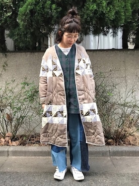 「アイテム（ピアス（両耳用））」を使った、higumarukaさん（レディース・152cm）の冬コーディネート