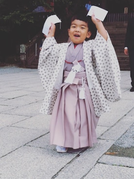 「5歳」｜「アイテム（浴衣）」を使った、higumarukaさん（レディース・152cm）の秋コーディネート