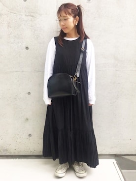 「yuni」｜「アイテム（アクセサリー）」を使った、higumarukaさん（レディース・153cm）の冬コーディネート