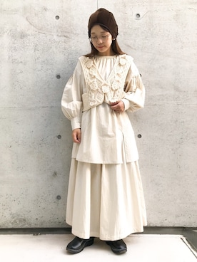 「アイテム（ベスト）」を使った、higumarukaさん（レディース・153cm）の秋コーディネート