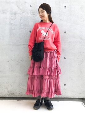 「eiπe （イーペ）のアイテム（バッグ）」を使った、higumarukaさん（レディース・153cm）の秋コーディネート