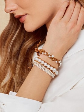 「ブレスレット」｜CHAN LUU JAPANさん（レディース・169cm）の春コーディネート