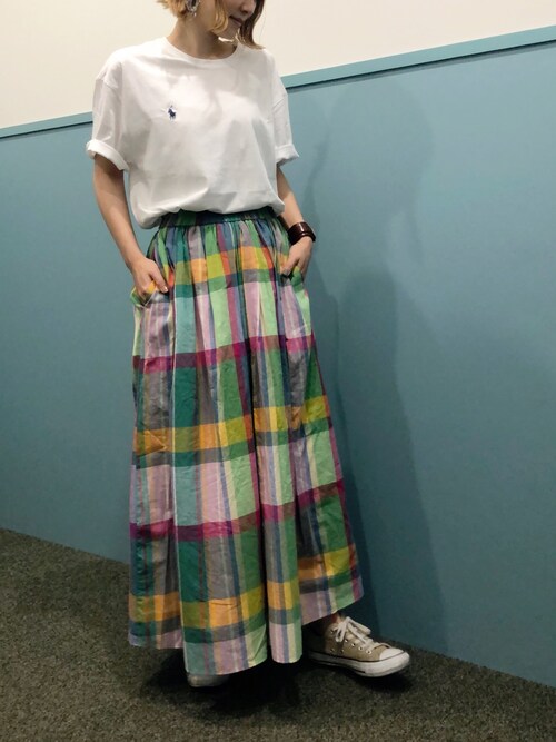 CAROLINA GLASER / マドラスチェック スカート
