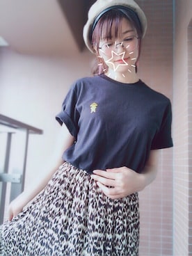 「ベレー帽推奨委員会」｜「アイテム（サンダル）」を使った、Yukko.☃︎さん（レディース・160cm）の夏コーディネート